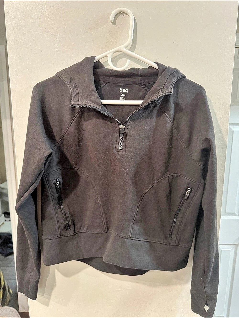 DSG Black Half-Zip Hoodie Size XS